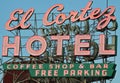 A Neon El Cortez Hotel Sign, Fremont East District, Las Vegas, NV, USA