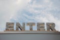 Neon Enter Sign