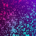 Neon explosion paint splatter artistic template design. Colorful ink texture splash in black background vector. Trendy creative