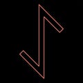 Neon eywas rune yew strength egis symbol red color vector illustration image flat style Royalty Free Stock Photo
