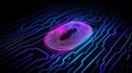 Neon Fingerprint Scanning for Futuristic Security Technology GenerativeAI