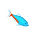 Neon Fish Isometric Composition Royalty Free Stock Photo