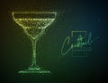 Neon fluid cocktail vector illustration. Fluid background. Margarita cocktail