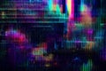 neon flux: high-speed glitch art abstract background