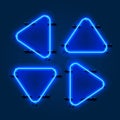 Neon frame arrow set collection. template design element. Royalty Free Stock Photo