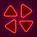 Neon frame arrow set collection. template design element Royalty Free Stock Photo