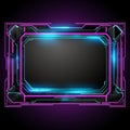 neon frame with neon lights on dark background vector price 1 credit usd 1 Royalty Free Stock Photo