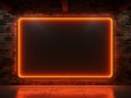 Neon frame at wall