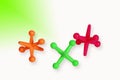 bright colored toy jacks Royalty Free Stock Photo