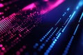 Neon futuristic cybernetic digital abstract background