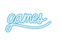 neon games signboard