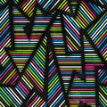 Neon geometric seamless pattern