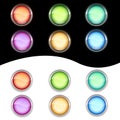 Neon glass buttons Royalty Free Stock Photo