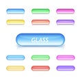 Neon glass buttons Royalty Free Stock Photo