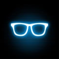 Neon glasses symbol