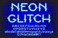 Neon glitch typeface