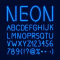 Neon Glow Alphabet Royalty Free Stock Photo