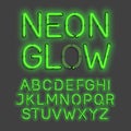 Neon Glow alphabet Royalty Free Stock Photo