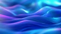 Neon glow blue and purple wavy surface futuristic technology abstract background. Generative AI Royalty Free Stock Photo