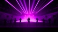 Neon Glow Music Concert Stage with purple color