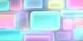 Neon-Glow, Pastel-Colored, Rounded Rectangle Design Elements Royalty Free Stock Photo