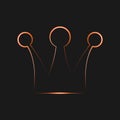 Neon glowing crown icon isolated on black background. Symbol of royal power. Hat of buffon, skomorokh. Vector