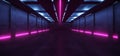 Neon Glowing Fluorescent Blue Purple Laser Lights Stage Stadium Studio Hallway Tunnel Corridor Concrete Grunge Alien Modern Empty