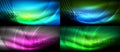 Neon glowing light abstract backgrounds collection, mega set of energy magic concept backgrounds Royalty Free Stock Photo