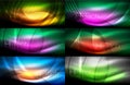 Neon glowing light abstract backgrounds collection, mega set of energy magic concept backgrounds Royalty Free Stock Photo