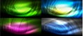 Neon glowing light abstract backgrounds collection, mega set of energy magic concept backgrounds Royalty Free Stock Photo