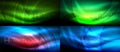 Neon glowing light abstract backgrounds collection, mega set of energy magic concept backgrounds Royalty Free Stock Photo