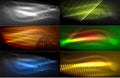 Neon glowing light abstract backgrounds collection, mega set of energy magic concept backgrounds Royalty Free Stock Photo