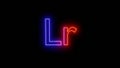 neon glowing lightroom logo image