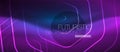 Neon glowing lines, magic energy space blue light concept, abstract background wallpaper design Royalty Free Stock Photo