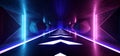 Neon Glowing Psychedelic Vibrant Cosmic Ultraviolet Fluorescent Luxurious Luminous Sci Fi Futuristic Retro  Arrow Vertical Lights Royalty Free Stock Photo