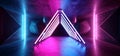 Neon Glowing Psychedelic Vibrant Cosmic Ultraviolet Fluorescent Luxurious Luminous Sci Fi Futuristic Retro Triangle Shape Lights Royalty Free Stock Photo