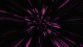 neon glowing rays in motion. Abstract retro of warp or hyperspace motion in blue purple star trail 3d illustration. Speed of light Royalty Free Stock Photo