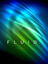 Neon glowing wave, magic energy and light motion background. Vector illustration Royalty Free Stock Photo