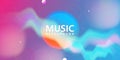 Neon glowing wave. Music Trendy Fluid Blurred Gradient Background. Vector illustration eps 10. Modern Backdrop for Poster,