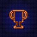 Neon Gold Winner Cup. Reward Cup, Honorary Trophy