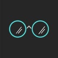 Neon Google Glass Illustration Icon Template Royalty Free Stock Photo