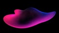 Neon Gradient Abstract Wave Mesh Background. Futuristic Digital Data Visualization with Glowing Pink and Blue Lines on Black Royalty Free Stock Photo