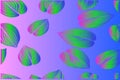 Neon Gradient Leaf Pattern Royalty Free Stock Photo