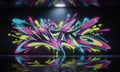 Neon Graffiti Art Royalty Free Stock Photo