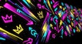 Neon Graffiti Dreams Royalty Free Stock Photo