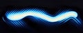Neon graphic glowing design light curve blue black Royalty Free Stock Photo