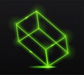 Neon green parallelepiped