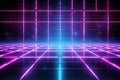 Neon grid pattern background 80s retro nostalgic Royalty Free Stock Photo