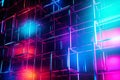 Neon gridline art themed digital background 80s retro nostalgic Royalty Free Stock Photo