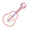 neon guitar instrument icon